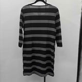 Chico's Women's Size 8 Black Stripe Dress
