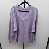 Aerie Junior's Size L Lavender Ribbed Sweatshirt