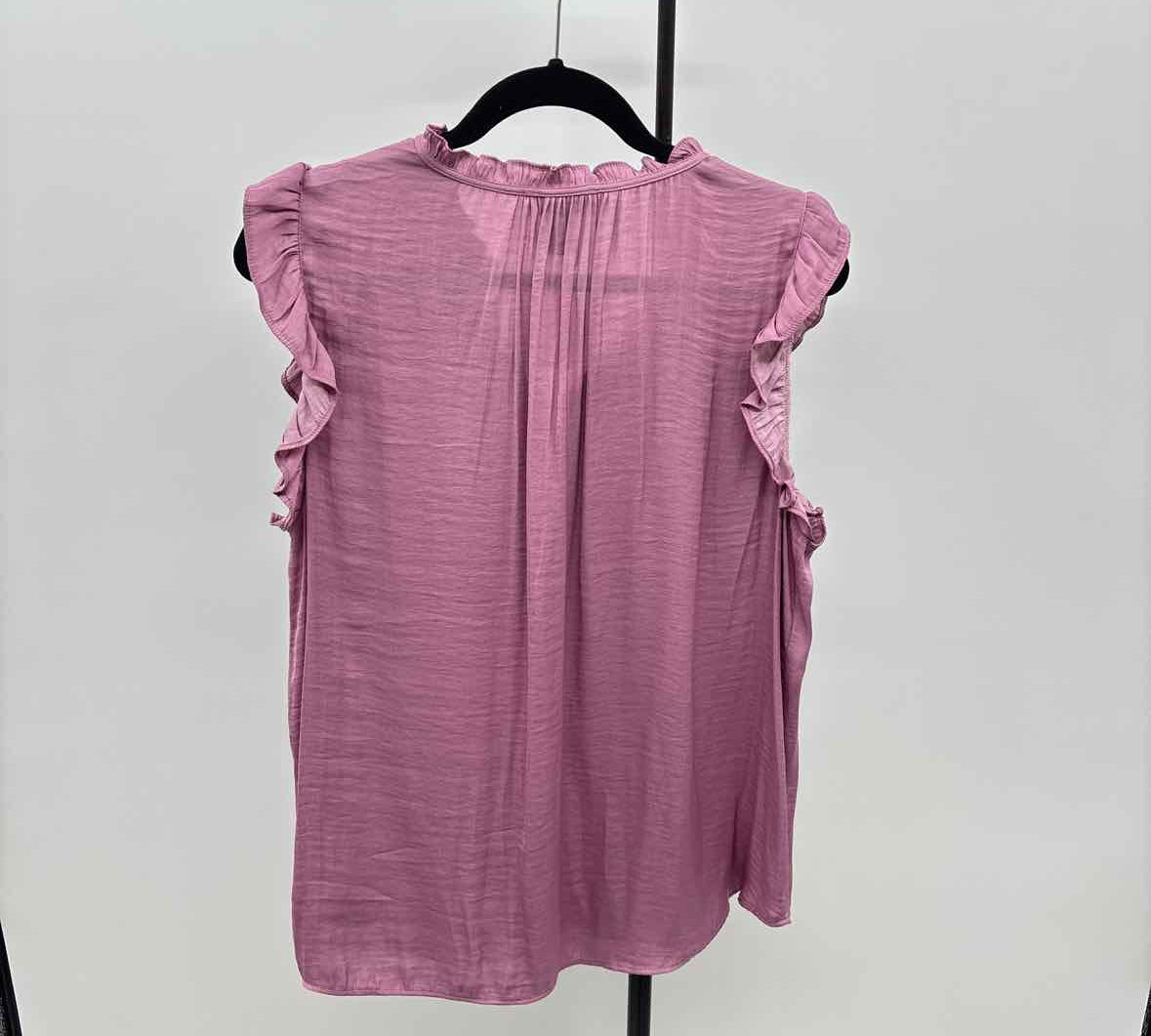 Jones New York Women's Size L Mauve Solid Sleeveless Shirt