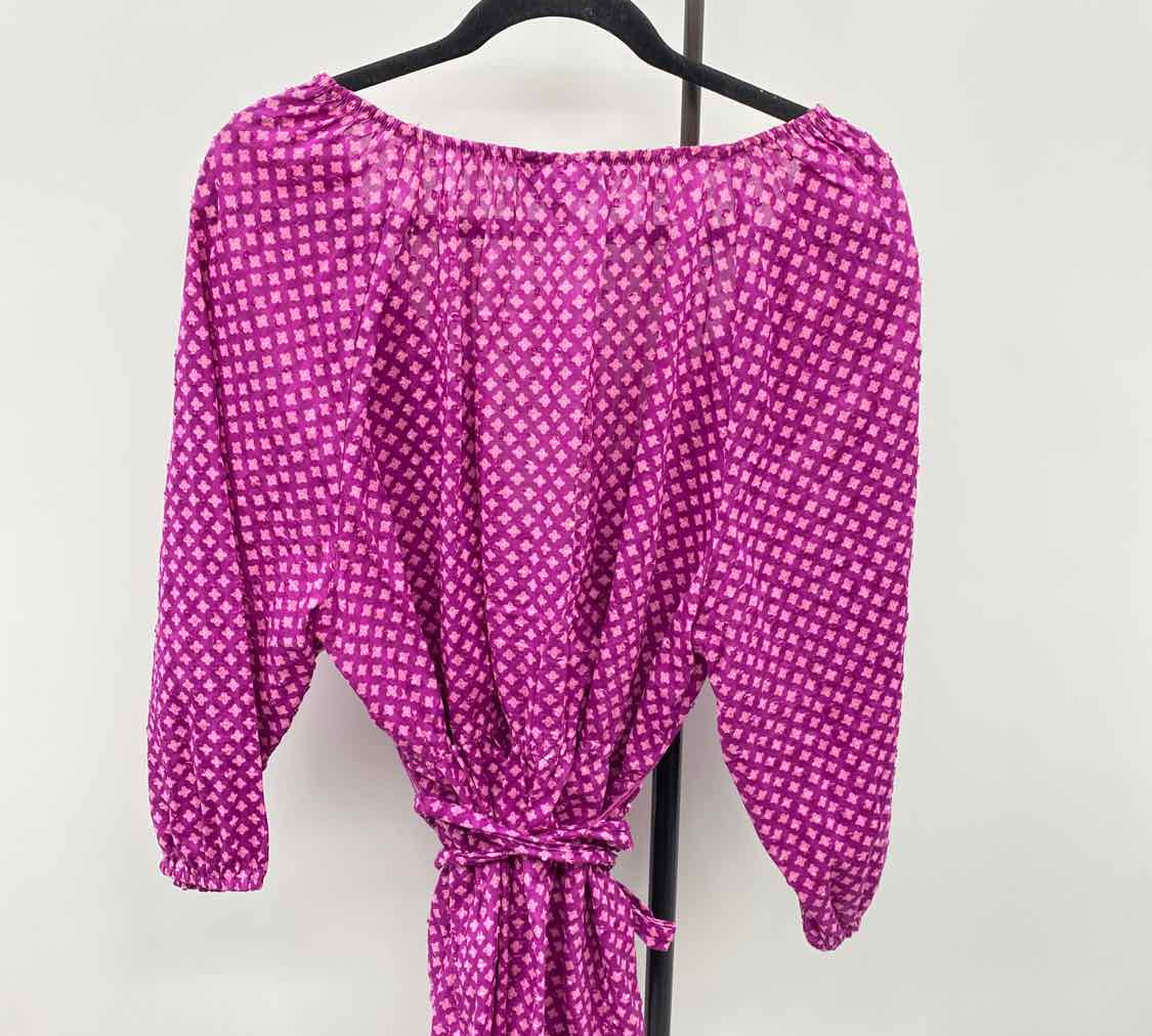 Lane Bryant Women's Size L Purple Abstract Long Sleeve Shirt