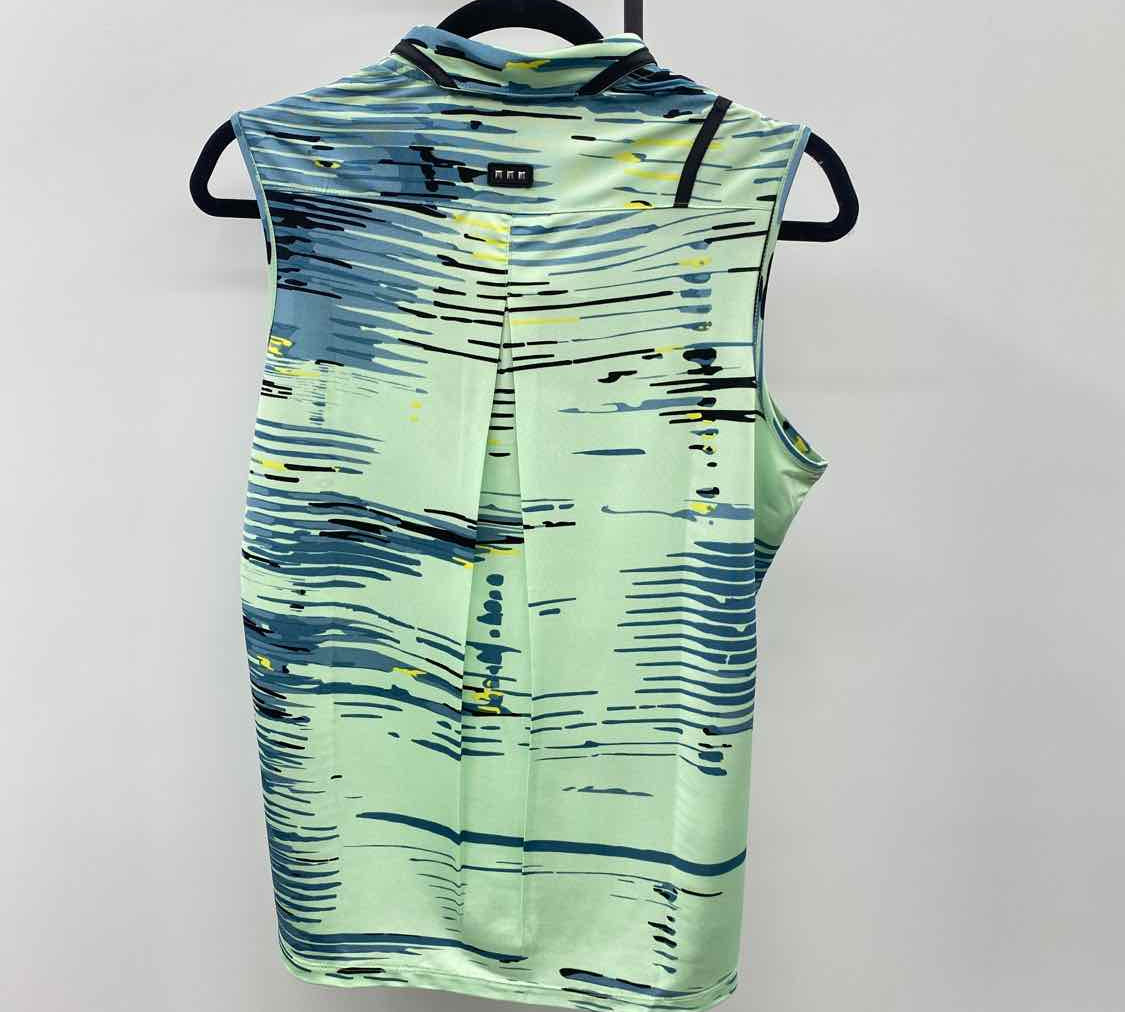 Jamie Sadock Women's Size S Green Abstract Sleeveless Shirt