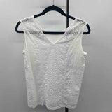 Unbranded Women's Size S White Lace Sleeveless Shirt