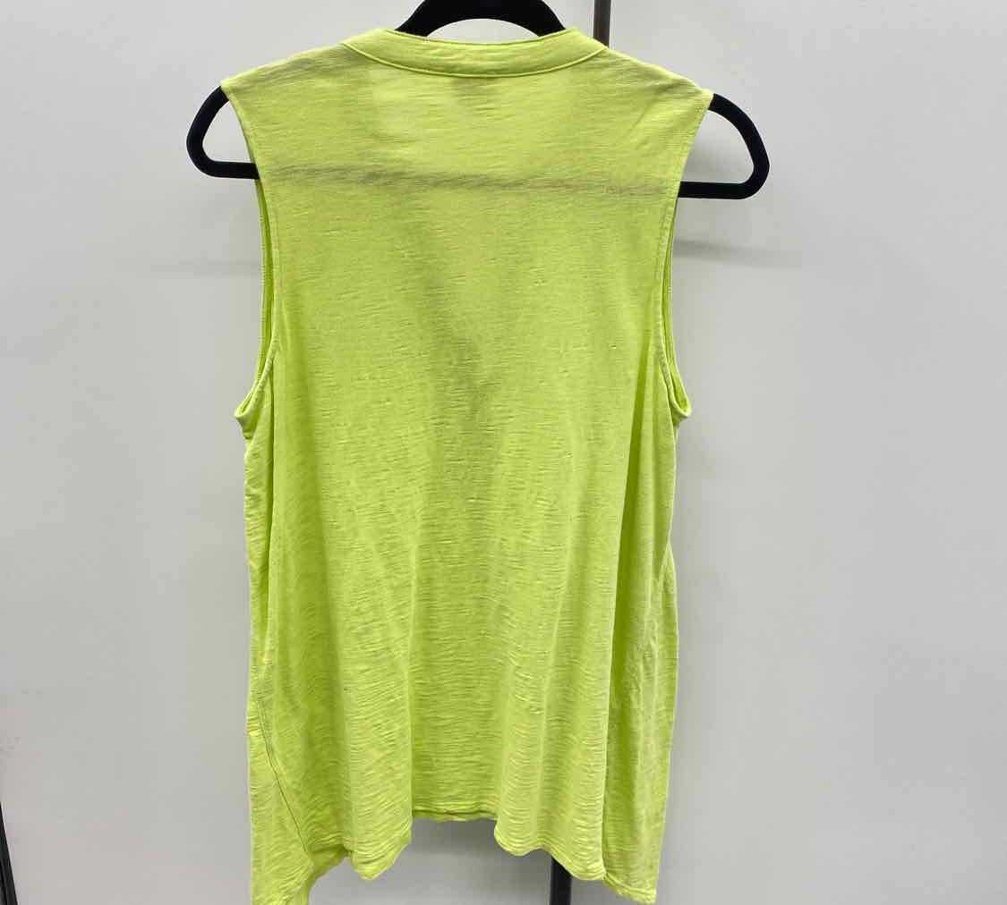 Chico's Women's Size L Green Heathered Sleeveless Shirt