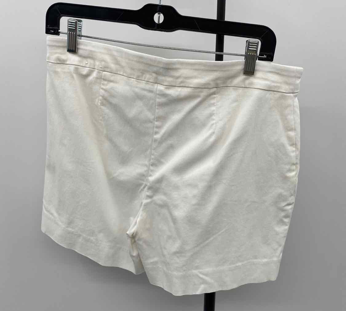 White House Black Market Women's Size 10 White Solid Shorts