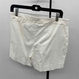 White House Black Market Women's Size 10 White Solid Shorts