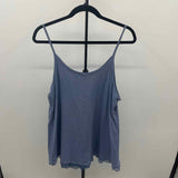 LOGO Women's Size L Blue Solid Tank