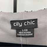 City Chic Women's Size 20 Silver Sequins Dress