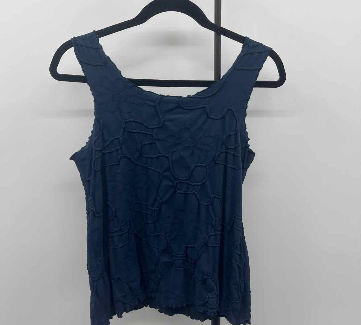 Haystacks Women's Size XL Navy Textured Tank