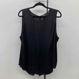 Tart Women's Size 1X Black Solid Sleeveless Shirt