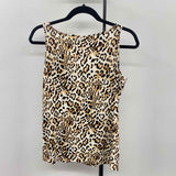 Chico's Women's Size S Brown Animal Print Sleeveless Shirt