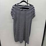 Lands End Women's Size 10 Navy Stripe Dress