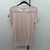 Simply Vera Wang Women's Size L Blush Textured Short Sleeve Shirt