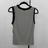 Karen Kane Women's Size M Black Stripe Sleeveless Shirt