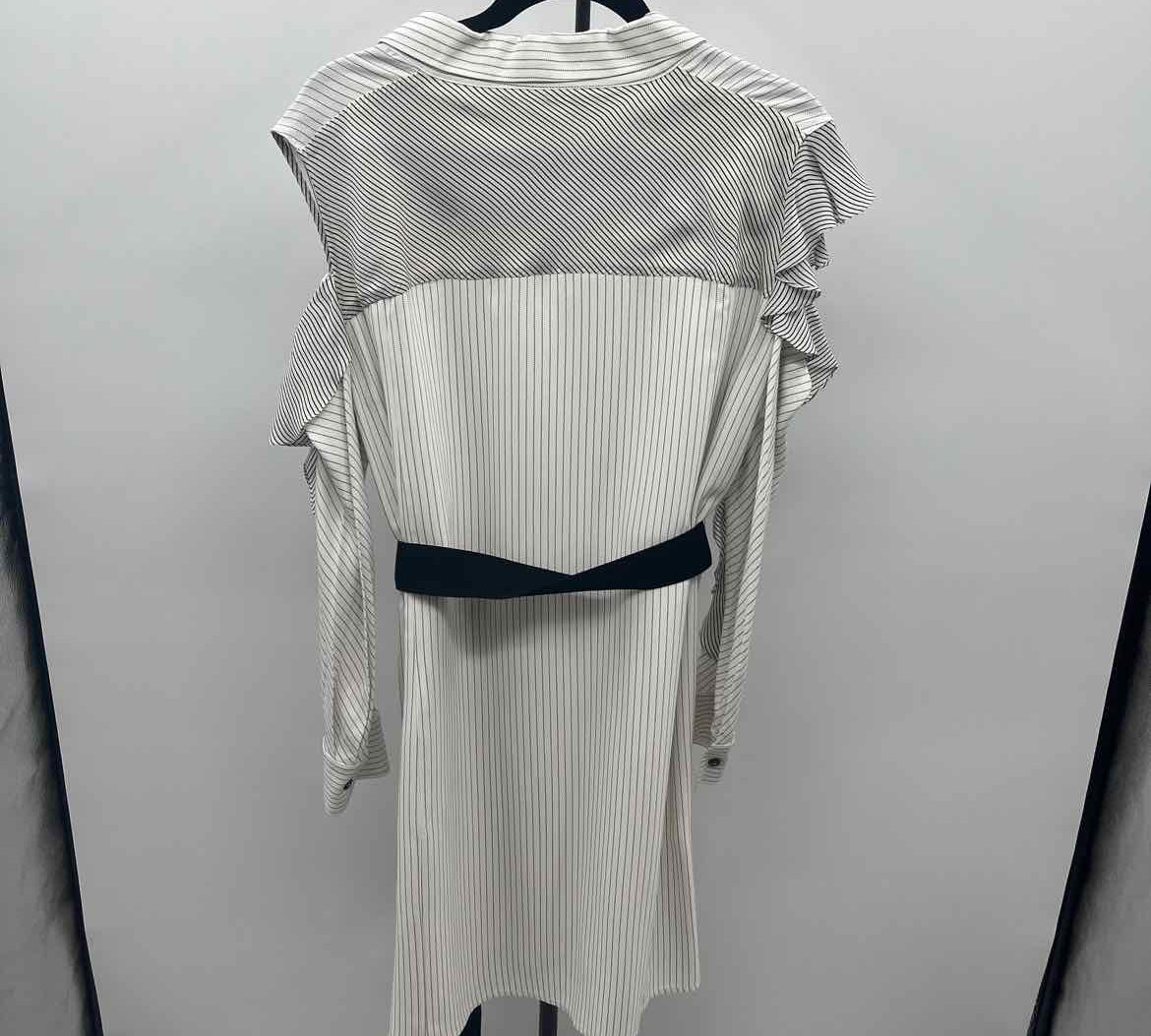 Maje Women's Size 3 White Stripe Dress