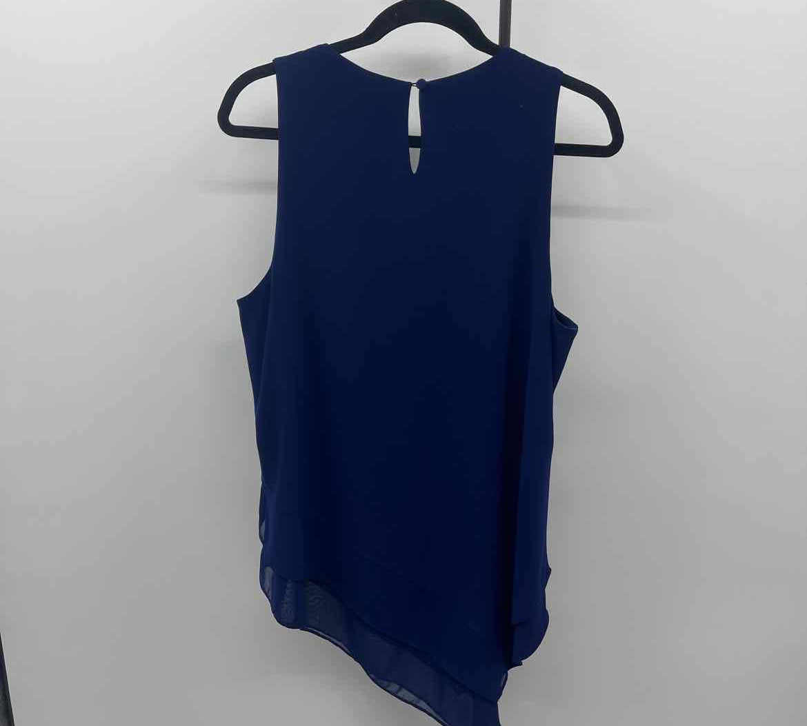 JBS Women's Size XL Blue Rhinestones Sleeveless Shirt