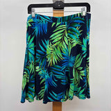 Susan Graver Women's Size 12 Black Leaf Skirt