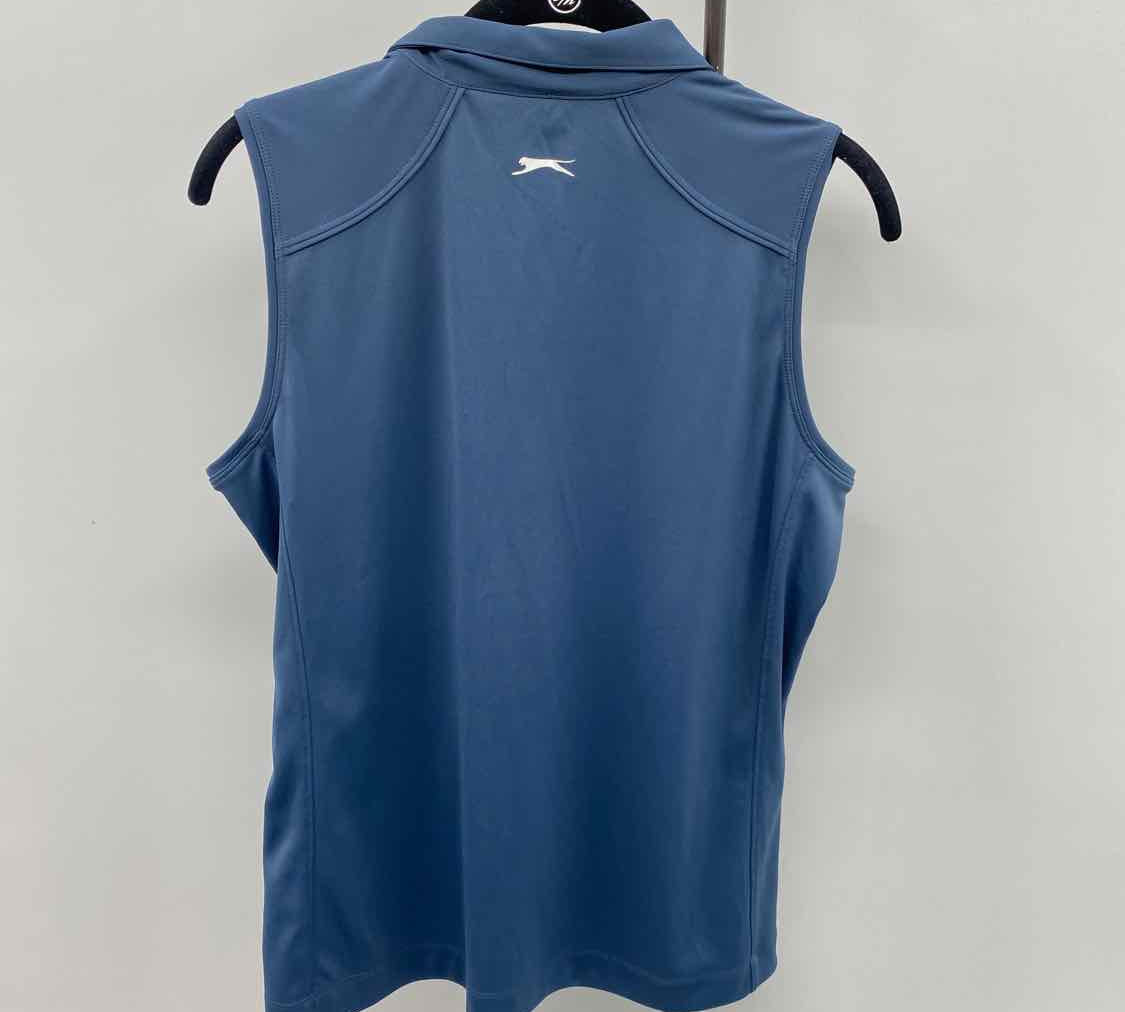Slazenger Women's Size L Blue Solid Sleeveless Shirt