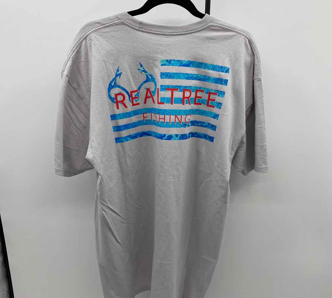 Realtree Men's Size XL Gray Cotton Fish New with Tags T-shirt