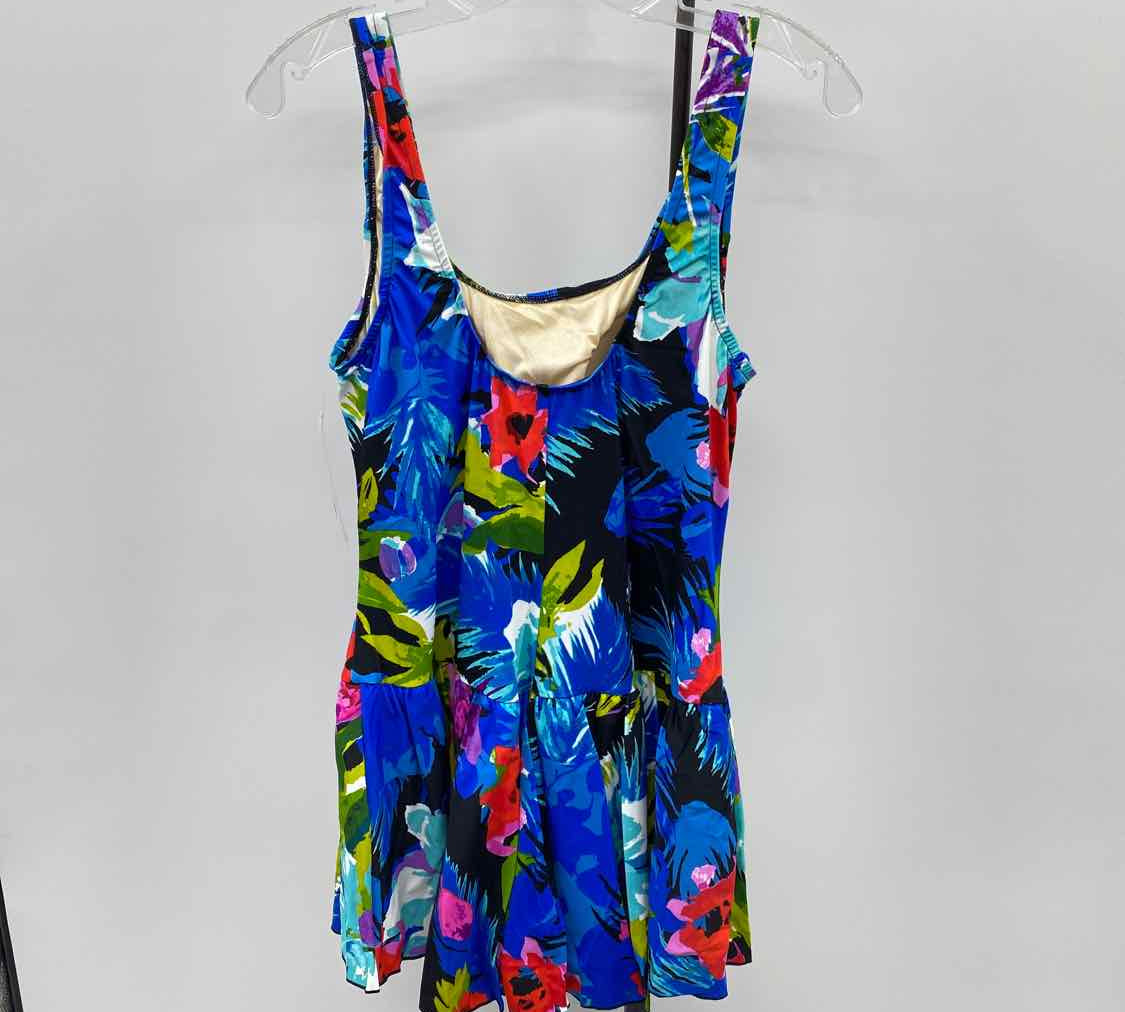 Azul Women's Size 18W Multi-Color Floral Swimsuit - 1 Piece