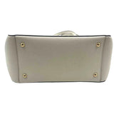 RALPH LAUREN White Leather Handled Tote Bag Purse