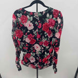 Maurice's Women's Size XXL Navy Floral Long Sleeve Shirt
