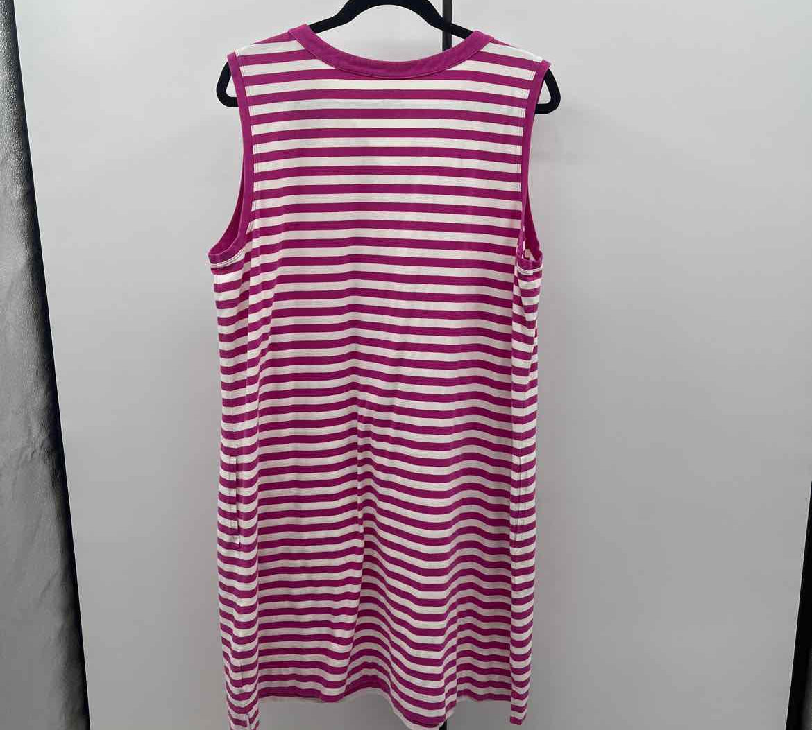 Denim & Co Women's Size 16 Magenta Stripe Dress