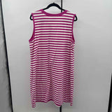 Denim & Co Women's Size 16 Magenta Stripe Dress
