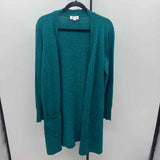 Denim & Co Women's Size XLP Teal Heathered Cardigan