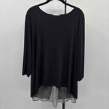 Coldwater Creek Women's Size LP Black Solid Long Sleeve Shirt