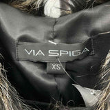 Via Spiga Women's Size XS Black Fur Vest