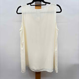 Chico's Women's Size M Ivory Solid Sleeveless Shirt