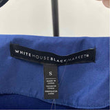 White House Black Market Women's Size S Blue Solid Long Sleeve Shirt