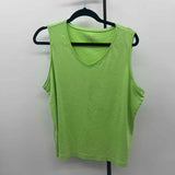 Chico's Women's Size XL Green Solid Sleeveless Shirt
