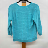 Talbots Women's Size M Turquoise Textured Sweater