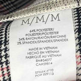 CABI Women's Size M Black Plaid Long Sleeve Shirt