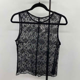 Lena Medoyeff Women's Size M Black Lace Sleeveless Shirt