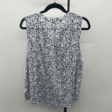 Lucky Brand Women's Size XL Blue Floral Sleeveless Shirt
