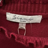 Sioni Women's Size S maroon Textured Sweater