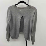 English Factory Women's Size M Gray Solid Sweater