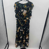 Indigo Rose Women's Size 14 Black Floral Dress