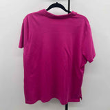 Lands End Women's Size 2X Fuschia Solid Short Sleeve Shirt