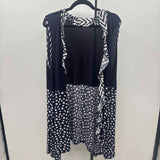 Aster Women's Size 2X Navy dotted Cardigan
