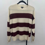 Splendid Women's Size M Ivory Stripe Sweater