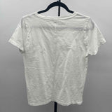 J Crew Women's Size M White Solid Short Sleeve Shirt
