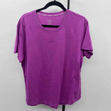 Reebok Women's Size L Purple Solid Short Sleeve Shirt