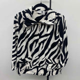 Chico's Women's Size M Black Zebra Jacket