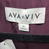 ava & viv Women's Size 3X maroon Plaid Jacket