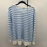 Talbots Women's Size L Blue Stripe Long Sleeve Shirt