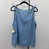 St. John's Bay Women's Size XL Blue Solid Sleeveless Shirt