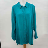 Universal standard Women's Size XS Teal Solid Long Sleeve Shirt